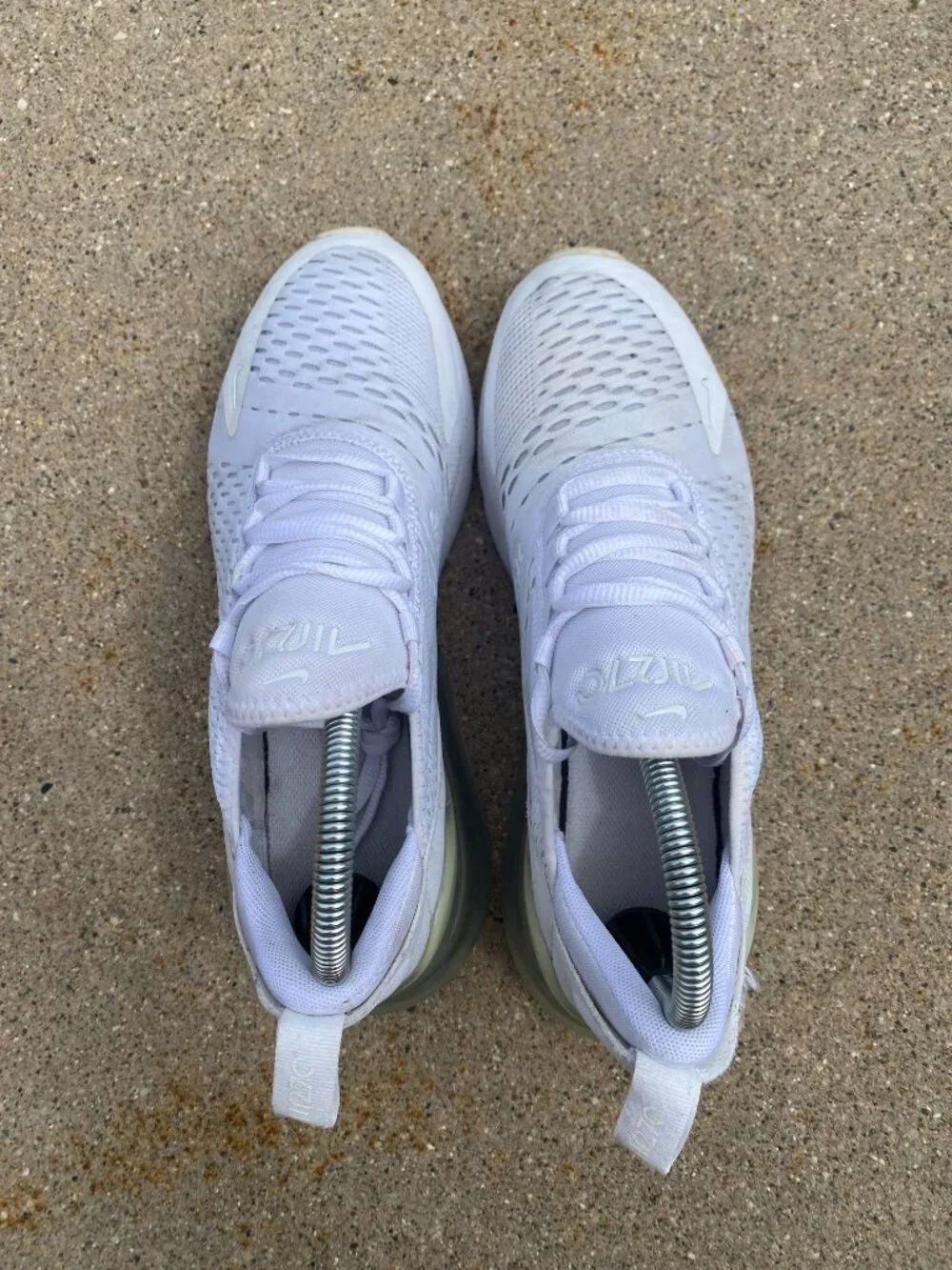 Share Nike Air Max 270 Shoes Youth Size 6.5Y US White Running Sneakers 943345-10